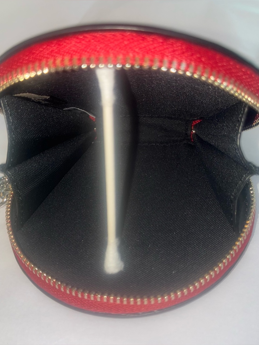 Coach 2911 Leather Large Ladybug Black/Red Coin Purse/ Wristlet Chain Charm NWT - Picture 7 of 11